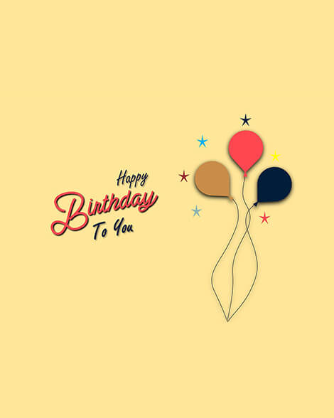 Happy birthday to you balloons card