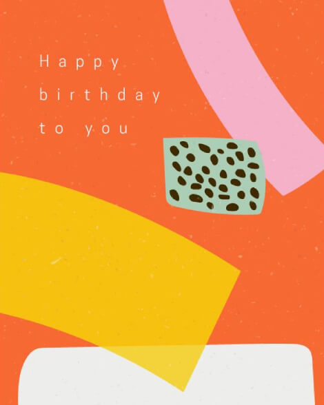 Happy birthday to you pattern design card