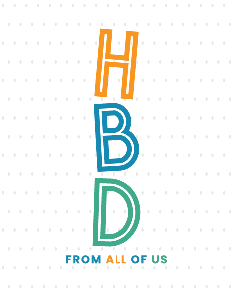 HDB birthday card