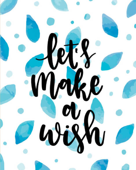 Let's make a wish birthday card